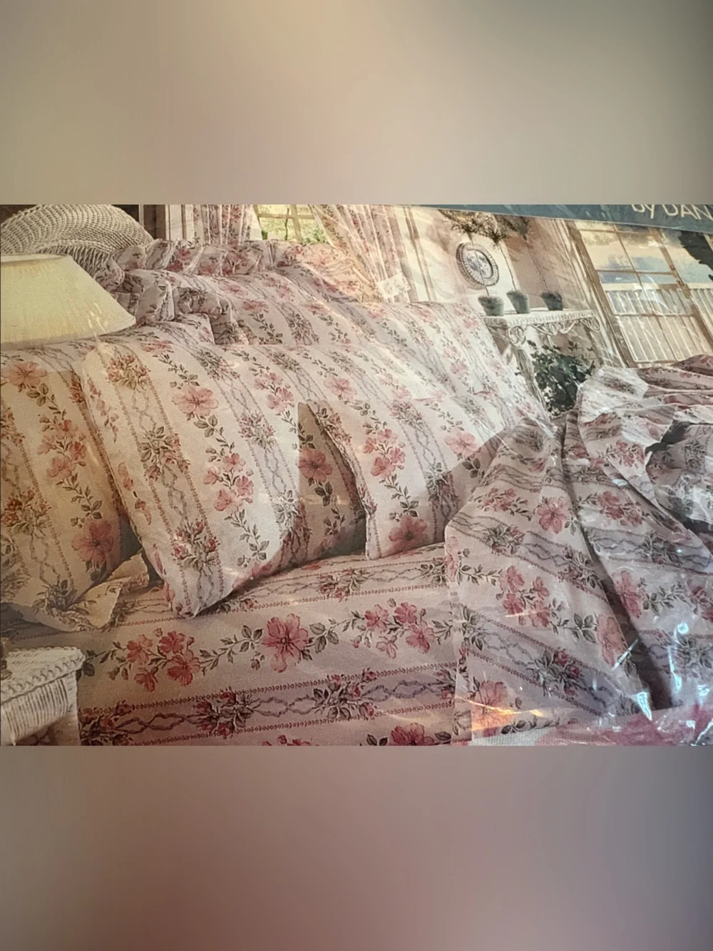NOS Criterion by Dan River Floral Sheet Set - Pink & Green